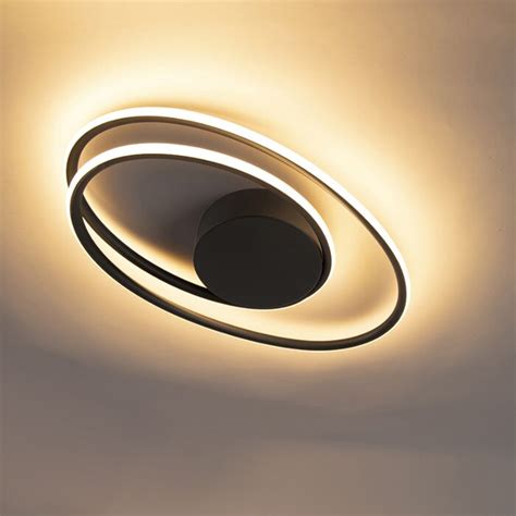 Design Plafondlamp Zwart Incl Led Staps Dimbaar Rowan Lampenlicht