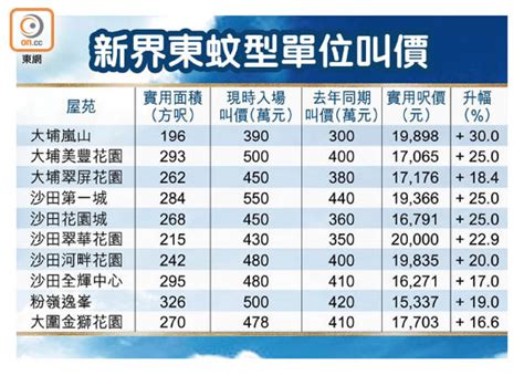 置熱話題：新界蚊型單位 升值力鬥強 東方日報