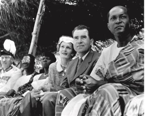 Richard Nixon And His Wife Pat Attending Ghanas Independence Day