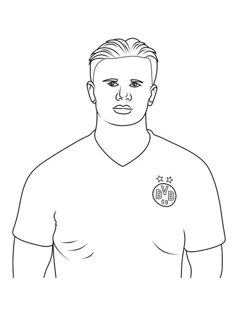 Erling Haaland Coloring Page Free Printable Coloring Pages Color