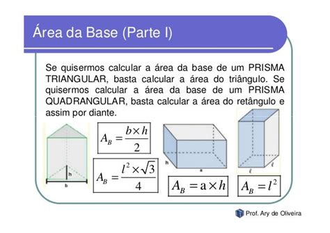 Area Da Base Do Prisma