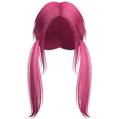 Long Scruffy Messy Wispy Pigtails Hot Pink Roblox