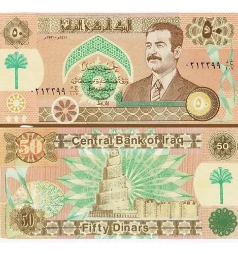 Billete De Irak 50 Dinares Souvenir Saddam Hussein A 88 MercadoLibre