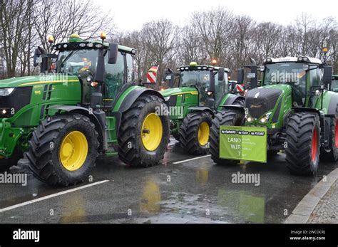 Berlin Germany January 15 2024 German Farmers Protest With