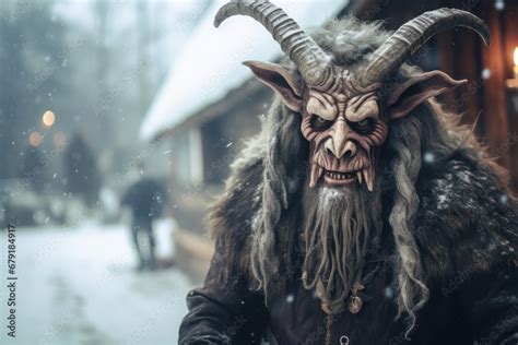 Krampus, Christmas devil folklore character Stock Photo | Adobe Stock