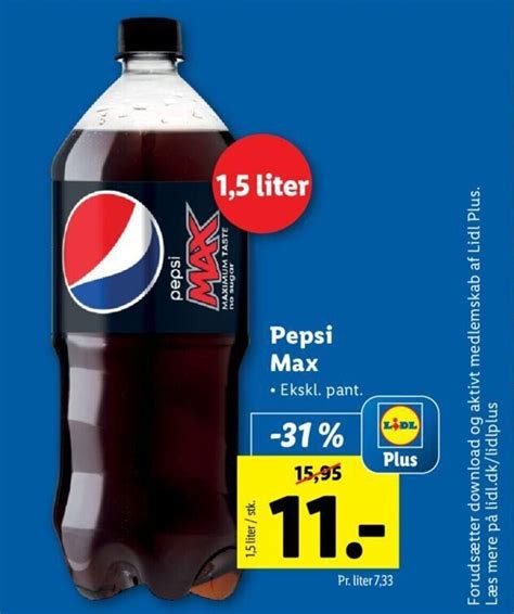 Pepsi Max Liter Tilbud Hos Lidl