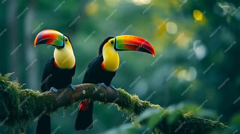 Premium Photo | Toucan bird in the rainforest of Borneo