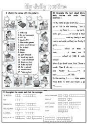 Daily Routines Worksheets