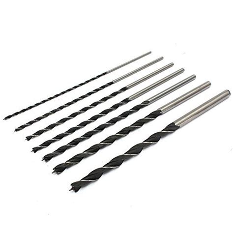 7 Pieces 12 Extra Long Brad Point Drill Bits 1 8 3 16 1 4 5 16 3 8 1