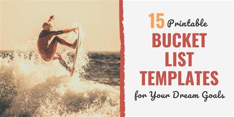 15 Printable Bucket List Templates for Your Dream Goals