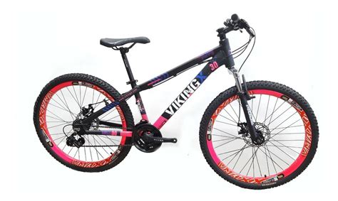 Bicicleta Mtb 26 Vikingx Tuff 25 X Preto E Rosa Mercado Livre