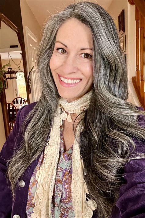 Salt And Pepper Hair In Natural Gray Hair Long Hair Styles