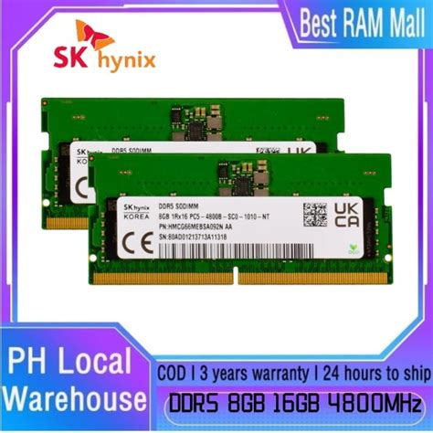 【free Shipping】sk Hynix 8gb16gb 1rx8 262pin Ddr5 Sodimm Pc5 34800