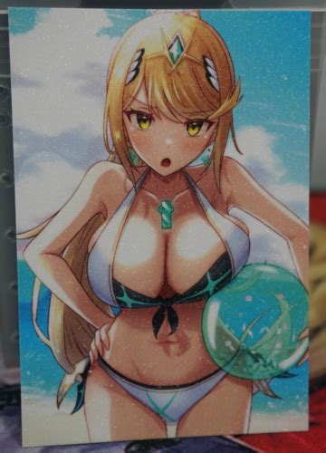 Mythra Bikini Beach Xenoblade Chronicles Sexy Waifu Doujin Textured