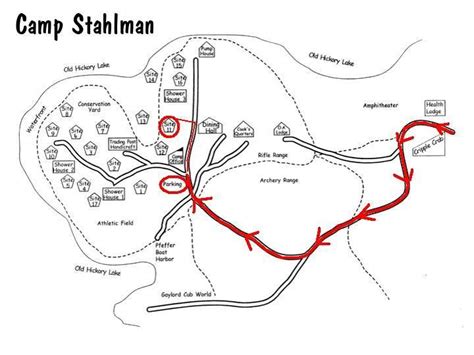 Map To Camp Stahlman Boxwell Scout Reservation Boy Scout Troop Map