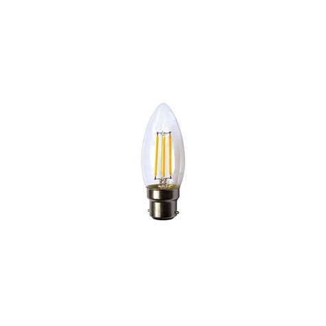 LED Candle Clear Filament B22 4w 3000k RADIANT Cashbuild