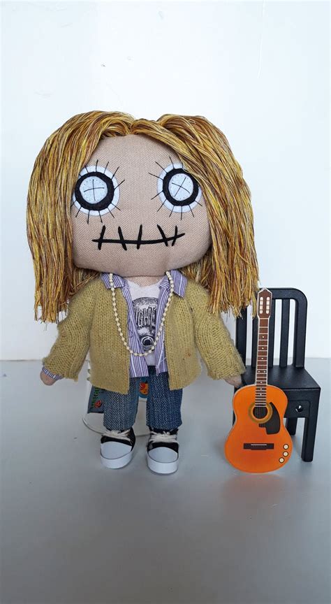 Kurt Cobain Rag Doll Kurt Cobain Custom Doll Kurt Cobain Cloth Doll