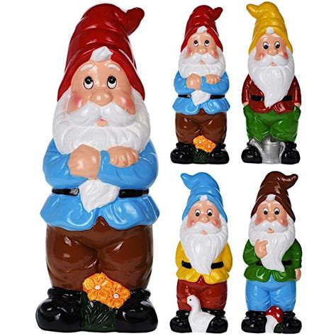 Krasnal Ogrodowy Kolorowy Ozdoba Do Ogrodu Figurka Ogrodowa 30 Cm O