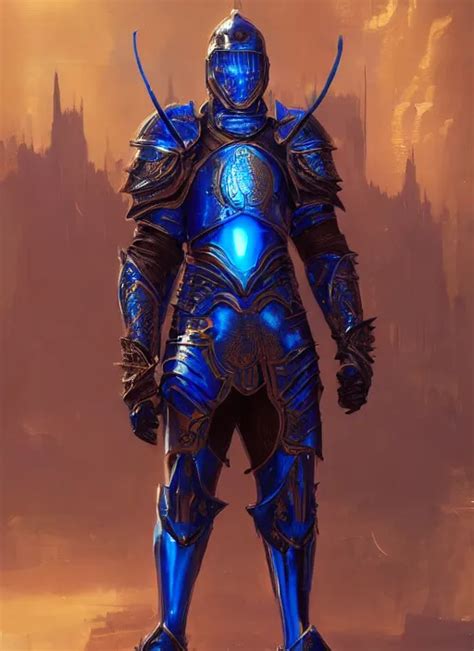 A Knight In Amazing Fantasy Armor That Glows Bursting Stable Diffusion