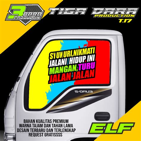 Jual STIKER ONE WAY KACA SAMPING TRUK ELF STIKER KACA TRUK ELF KODE 09