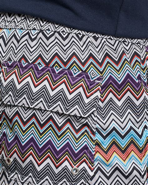 Missoni Zig Zag Swim Trunks Grey Violet Bei Care Of Carl