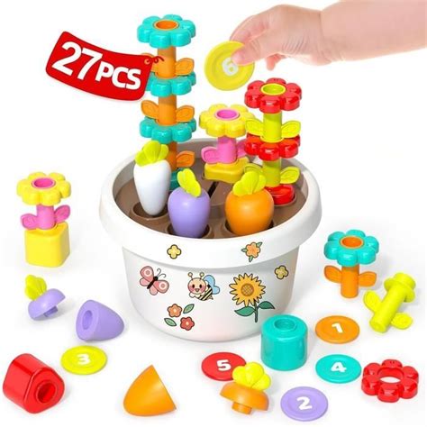 Jouets Montessori 7 en 1 MARSEE 27 Pièces Trieur de Formes Jeux