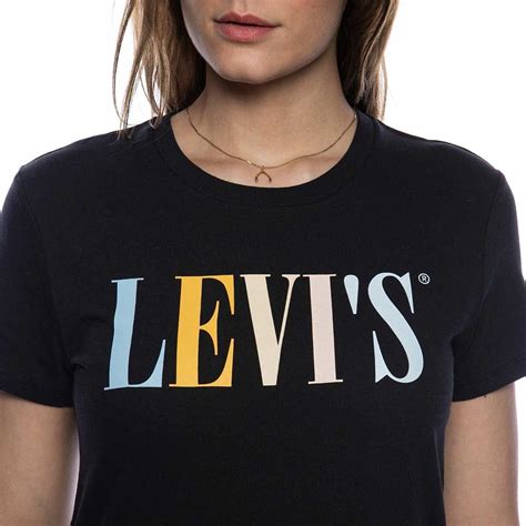 Koszulka Damska Levi S The Perfect Tee S Serif Black Multi Bludshop