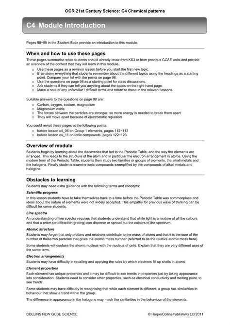 Pdf C4 Module Introduction Wikispaceschemicalpatternssowpdf · C4