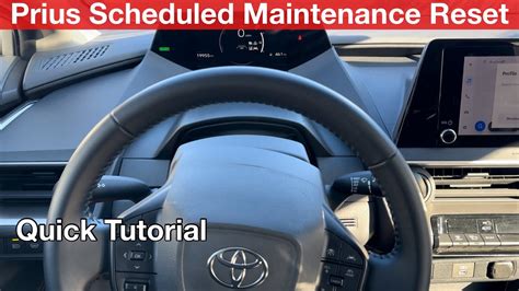 Toyota Prius How To Reset Scheduled Maintenance Youtube