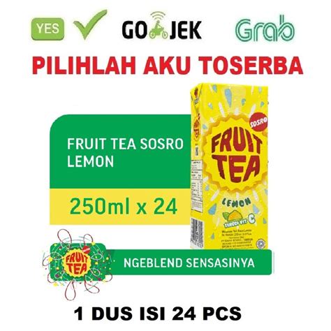 Jual Fruit Tea Sosro LEMON Kotak 250 Ml HARGA 1 DUS ISI 24 Pcs