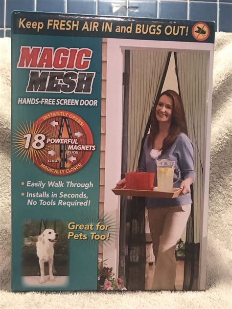 New Magic Mesh Mosquito Bug Net Screen Door Hands Free Magnets Curtain