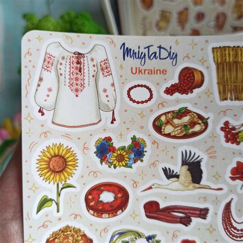 Sticker Sheet Ukraine Bullet Journal Stickers Ukrainian Etsy