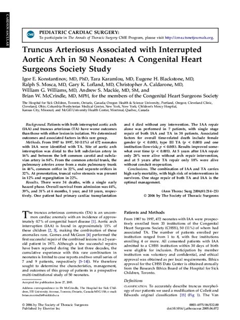 Pdf Truncus Arteriosus Associated With Interrupted Aortic Arch In 50