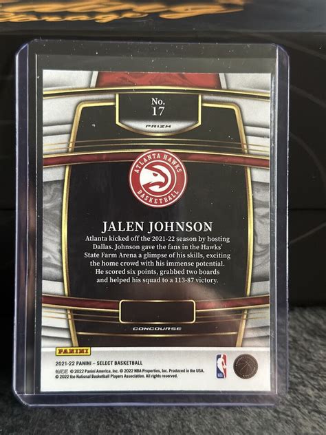 2021 22 Panini Select Concourse Gold Wave Prizm Jalen Johnson 17