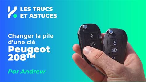 Comment Changer Remplacer Une Pile De Cl Peugeot Inokey Youtube