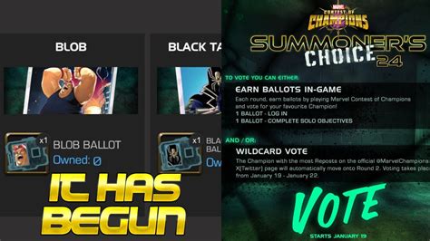 Summoners Choice 2024 Begins Get Your Vote On Marvel Contest Of Champions Youtube