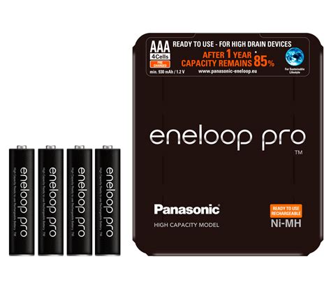 Аккумуляторы Panasonic Eneloop PRO AAA 930 мАч 4 шт BK 4HCDE 4LE