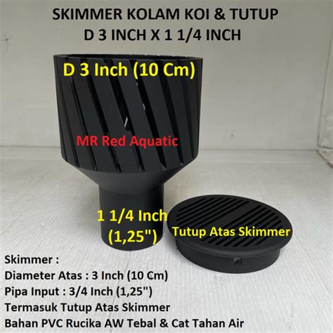 Jual Skimmer Kolam Koi D 3 X 1 1 4 Inch Tutup Jaring Skimer Vacum