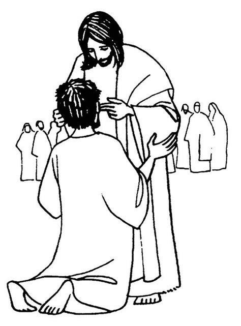 Jesus Is Being Handed By The Man In Front Of Him And He Is Kneeling