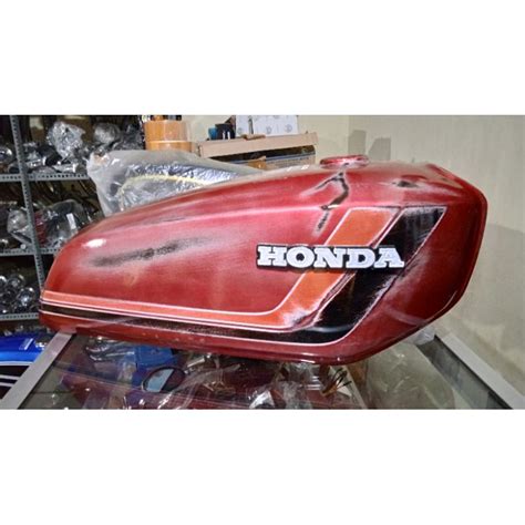 Jual Tangki Motor Honda GL100 Tangki Honda GL125 Warna Cat Merah Motif