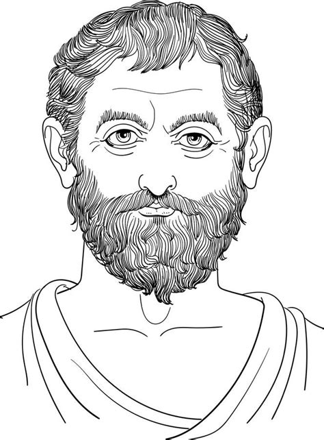 Thales Do Retrato De Miletus Vetor Ilustração do Vetor Ilustração de