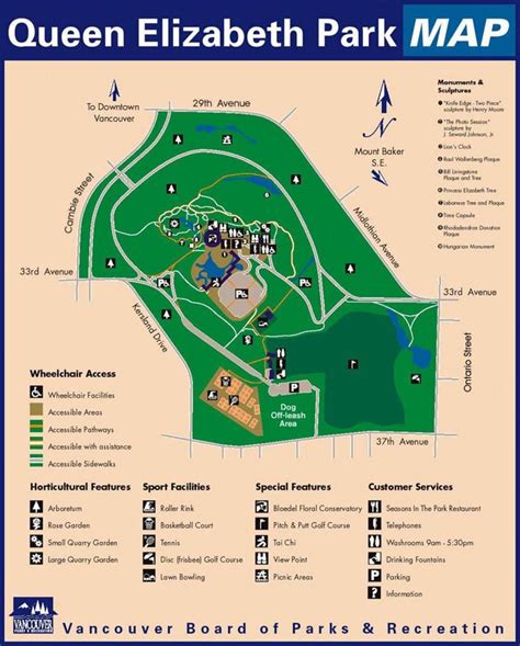 Queen elizabeth park vancouver map - Map of queen elizabeth park ...