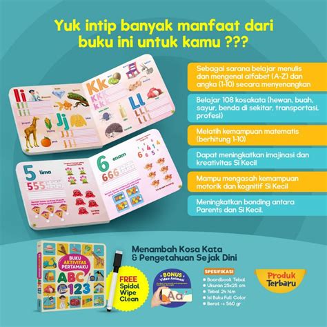 Jual 100 Kata Pertamaku Buku Anak 1 Tahun Boardbook My First Words Book