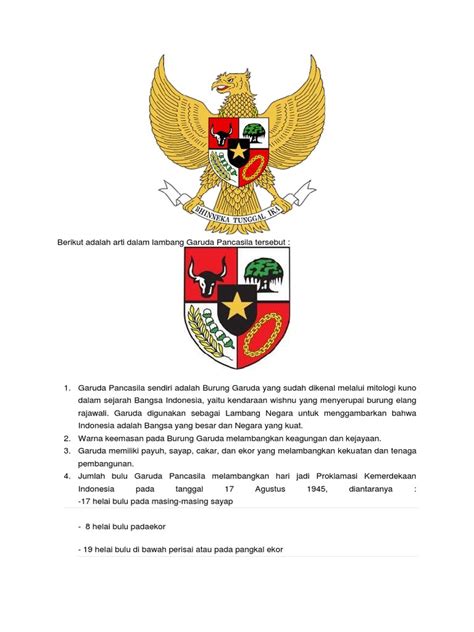 Lambang Garuda Pancasila Vector Cdr And Ai File Free