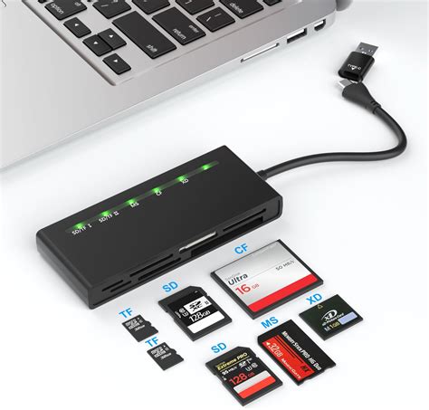 Lecteur Carte SD USB 3 0 Lecteur de Carte Mémoire 7 en 1 lit 5 Cartes