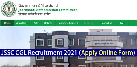 JSSC CGL Recruitment 2021 Notification Out Apply Online For Various