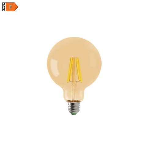 Żarówka Led E27 8w Filament G125 Biała Ciepła E27 Duży Gwint 230v