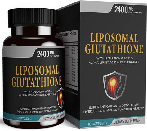 Tloppg Liposomal Glutathione 2400 Mg Superior Absorption Powerful Antioxidant 60