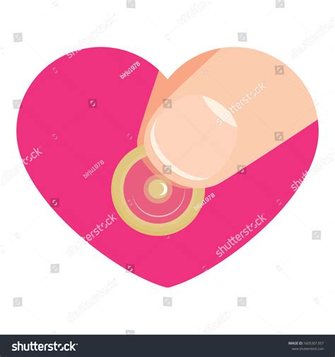 Heart Condom Conceptsafe Sex Symbol Logo Vector De Stock Libre De Regalías 1605301357