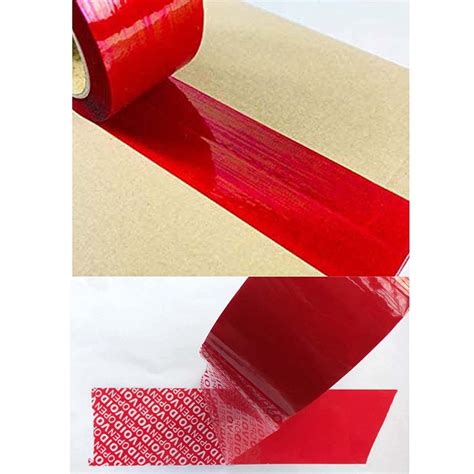 Void Tamper Partial Transfer Anti Theft Custom Red Security Adhesive